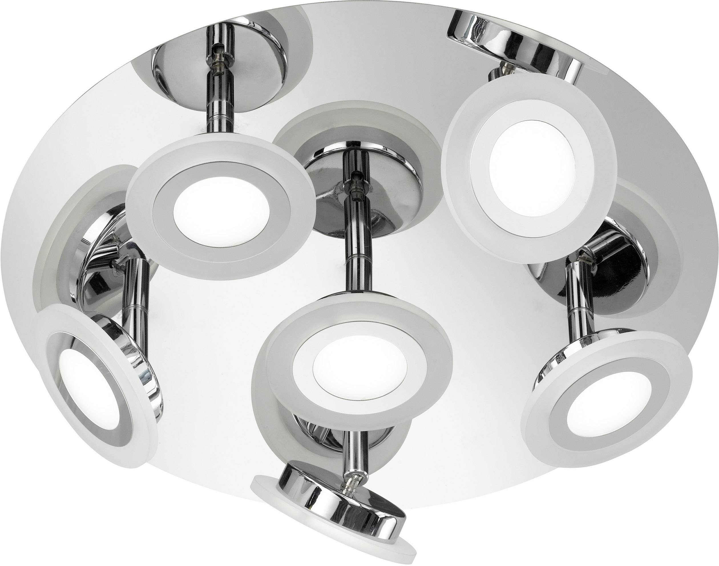 WOFI Gemma 9228.07.01.6000 LED-Deckenstrahler 30 W RGBW Chrom, Weiß