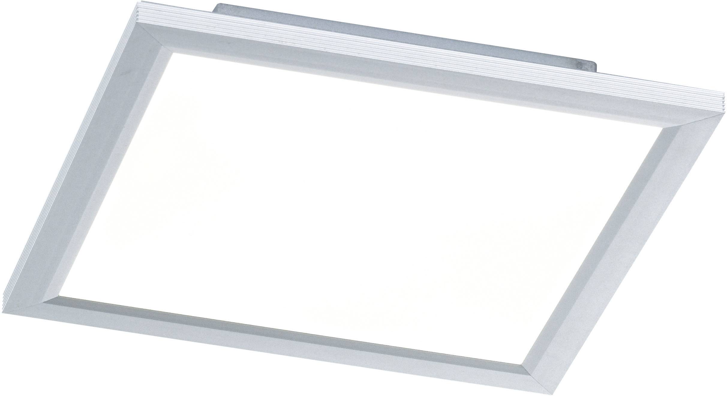 WOFI Liv 9693.01.70.0300 LED-Deckenleuchte Silber 17 W Warmweiß Dimmbar, Mit Fernbedienung