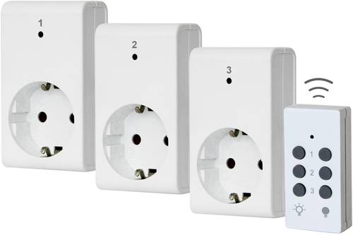 4513 Funk Steckdosen-Set Innenbereich 1000W