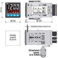 Wachendorff UR48484A Universalregler (L x B x H) 80 x 48 x 48 mm Wachendorff UR48484A Universalregler (L x B x H) 80 x 48 x 48 mm