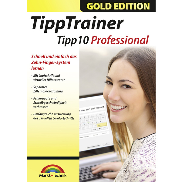 Markt & Technik TippTrainer Tipp10 Professional Gold Edition Vollversion, 1 Lizenz Windows Lern-Software