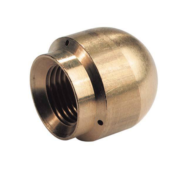 Messingkappe in halbkugelförmigem Design, mit Innengewinde.