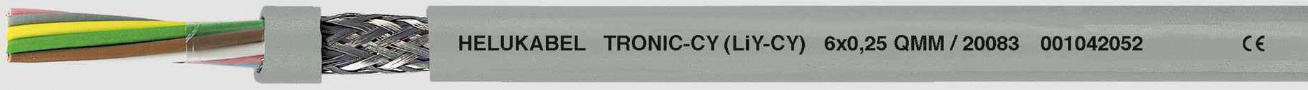 Ein Kabel mit mehreren farbigen Drähten, darauf die Aufschrift: 'HELUKABEL TRONIC-CY (Li-CY) 300/500V 08/05 04811 Pa0666'.