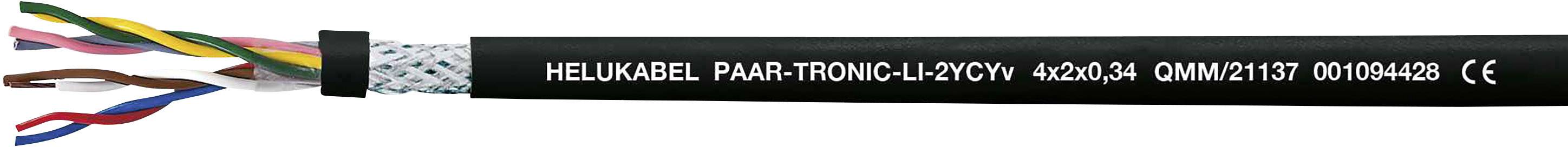 Helukabel 21146-500 Datenleitung Li-2YCYv 2 x 2 x 1mm² Schwarz 500m