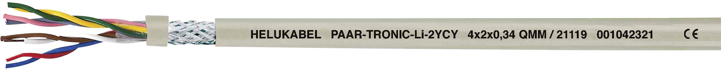 Helukabel 21114 Datenkabel Li2YCY 8 x 2 x 0.22 mm² Grau 100 m