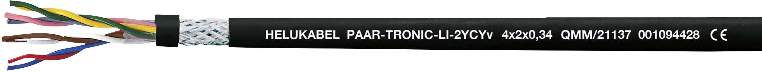 Kabel mit mehreren farbigen Adern, beschriftet als 'HELU KABEL PARA-TRONIC-C-LAYCYB'.