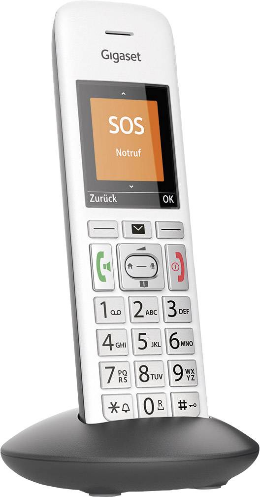 Gigaset E370HX DECT Mobilteil Grau, Silber