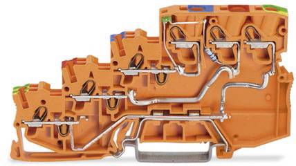 WAGO 2000-5457/1102-953 Vierleiter-Initiatorenklemme 7mm Push-In-Klemme Orange 15St.