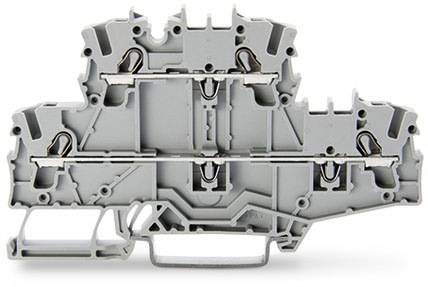 WAGO 2002-2701 Doppelstock-Durchgangsklemme 5.20mm Push-In-Klemme Grau 50St.