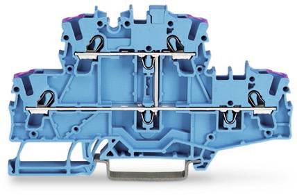 WAGO 2002-2709 Vierleiter-Schutzleiterklemme 5.20mm Push-In-Klemme Blau 50St.