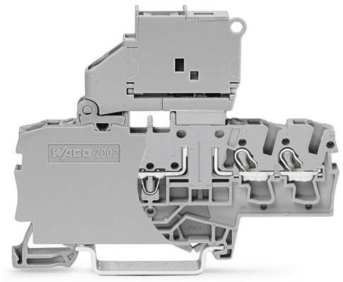 WAGO 2002-1711 Dreistock-Sicherungsklemme 6.20mm Push-In-Klemme Grau 50St.