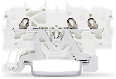 WAGO 2001-1308 Dreistock-Schirmleiterklemme 4.20mm Push-In-Klemme Weiß 100St.