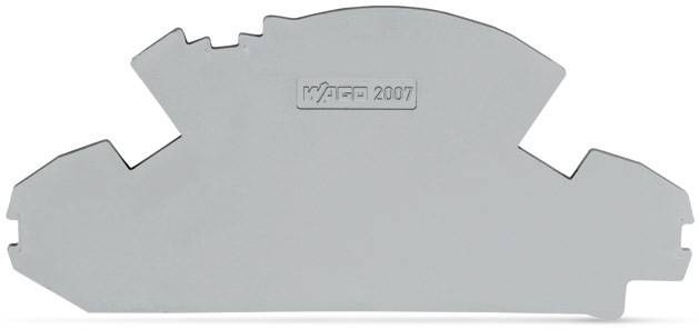 Metallstück mit unregelmäßiger Form, gekrümmt und mit 'Ward 2007'-Prägung.