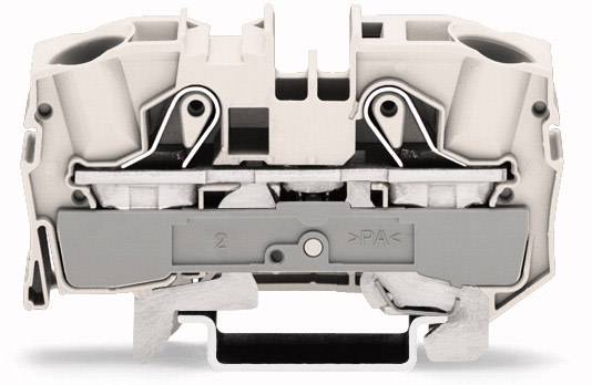 WAGO 2016-1208 Doppelstock-Schirmleiterklemme 12 mm Push-In-Klemme Weiß 20 St.