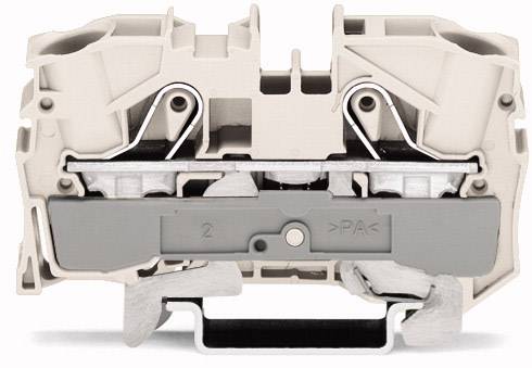 WAGO 2010-1208 Doppelstock-Durchgangsklemme 10mm Push-In-Klemme Weiß 25St.