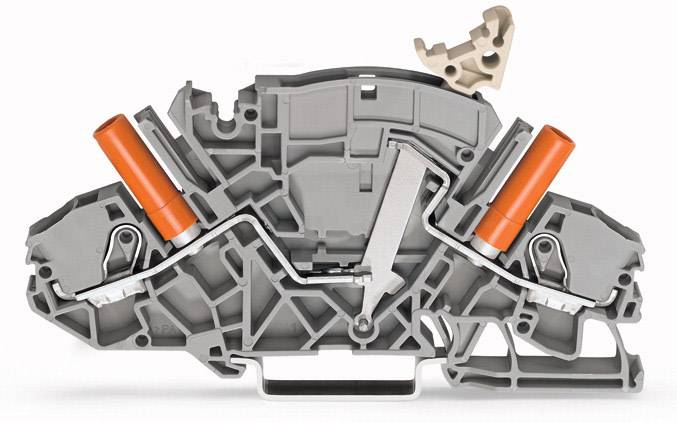 WAGO 2007-8811 Doppelstock-Trenn- und Messklemme 8 mm Push-In-Klemme Grau 20 St.