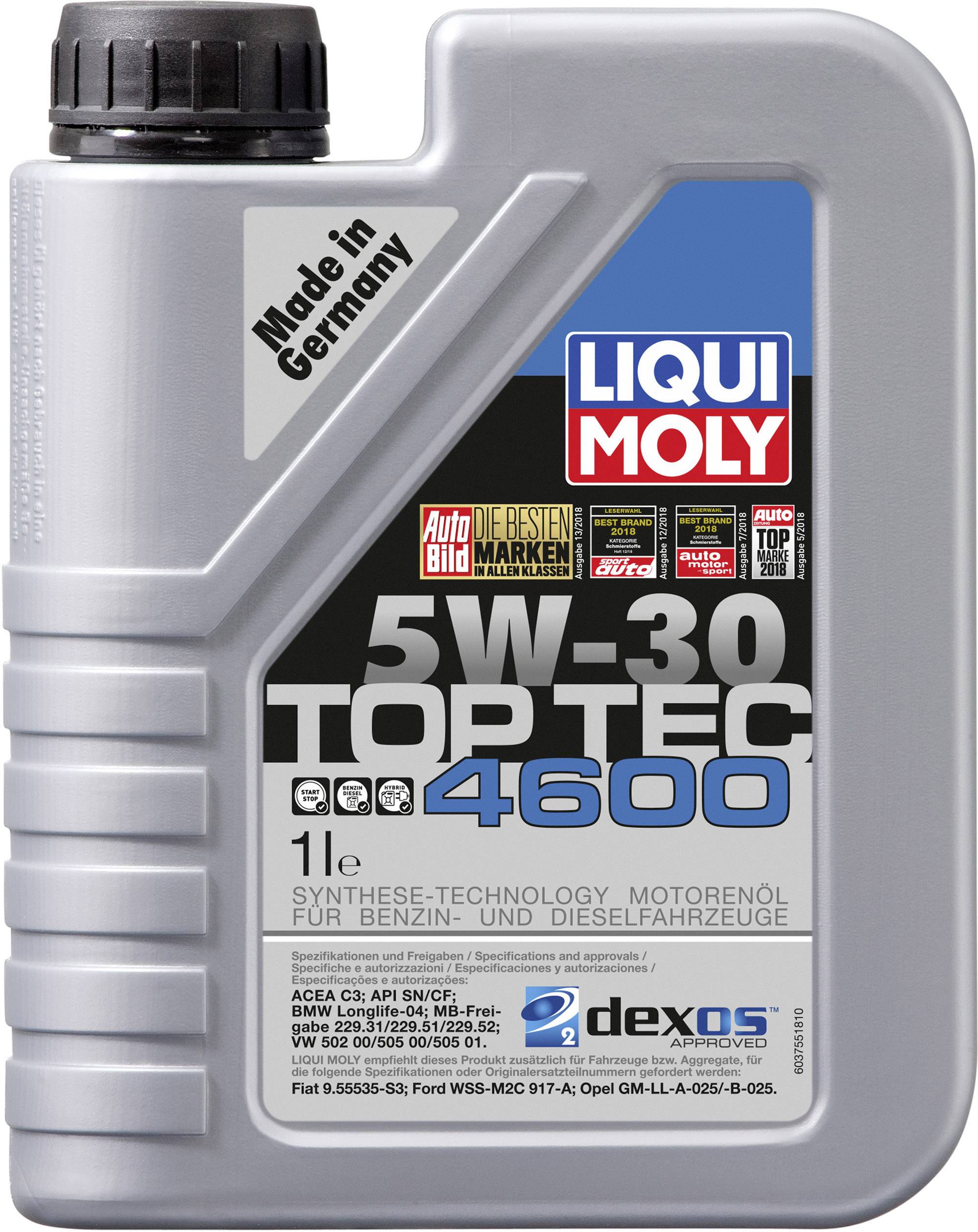 Liqui Moly Top Tec 4600 5W-30 3755 Leichtlaufmotoröl 1 l