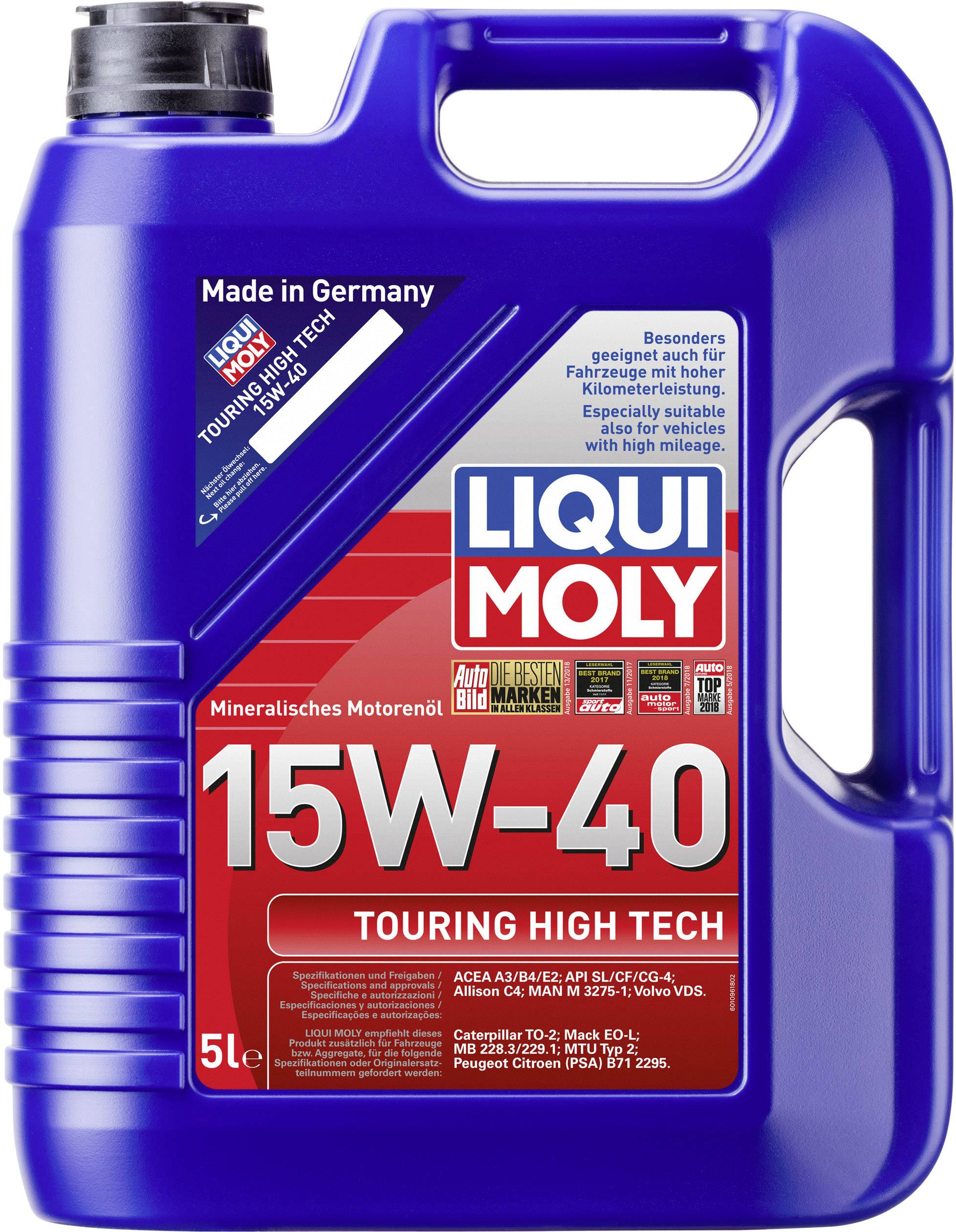 Liqui Moly Touring High Tech 15W-40 1096 Motoröl 5l