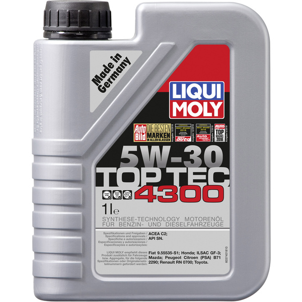 Liqui Moly Top Tec 4300 5W-30 3740 Leichtlaufmotoröl 1 l