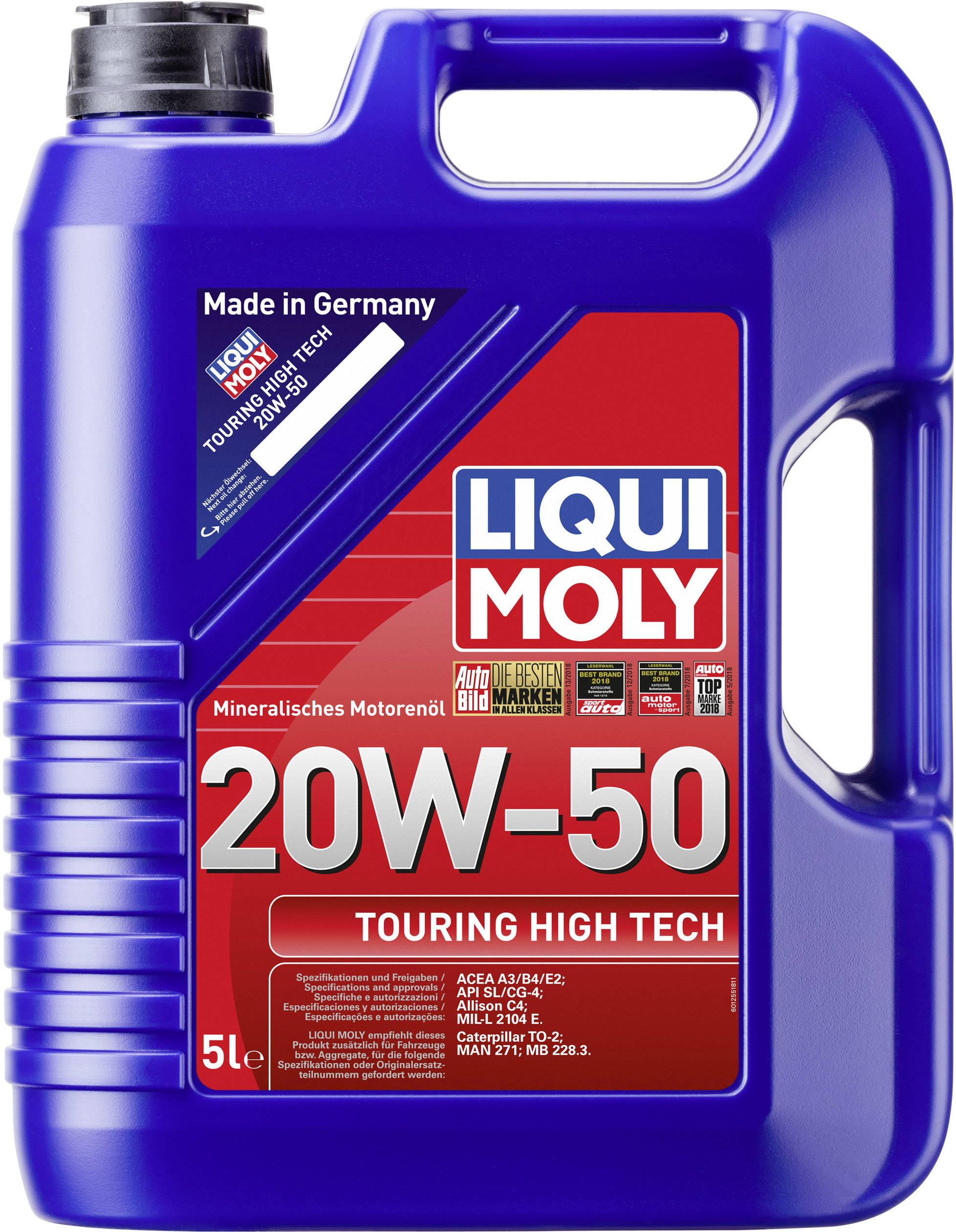 Liqui Moly Touring High Tech 20W-50 1255 Motoröl 5 l