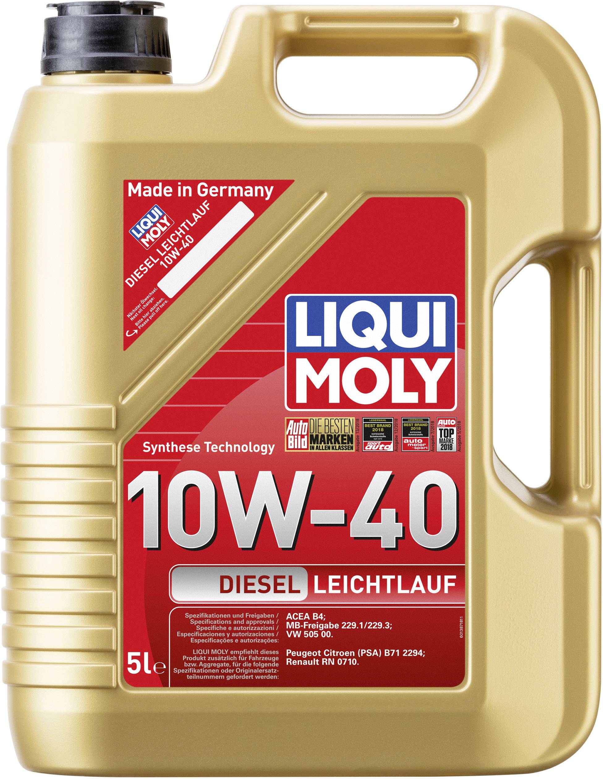 Liqui Moly Diesel Leichtlauf 10W-40 1387 Leichtlaufmotoröl 5 l