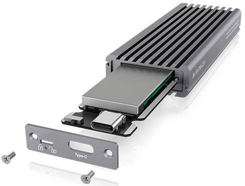 ICY BOX 60509 M.2 SSD-Gehäuse USB-C® (USB 3.2 Gen 2) 10 GBit/s M.2 PCIe NVMe 2230, 2242, 2260, 2280 60509