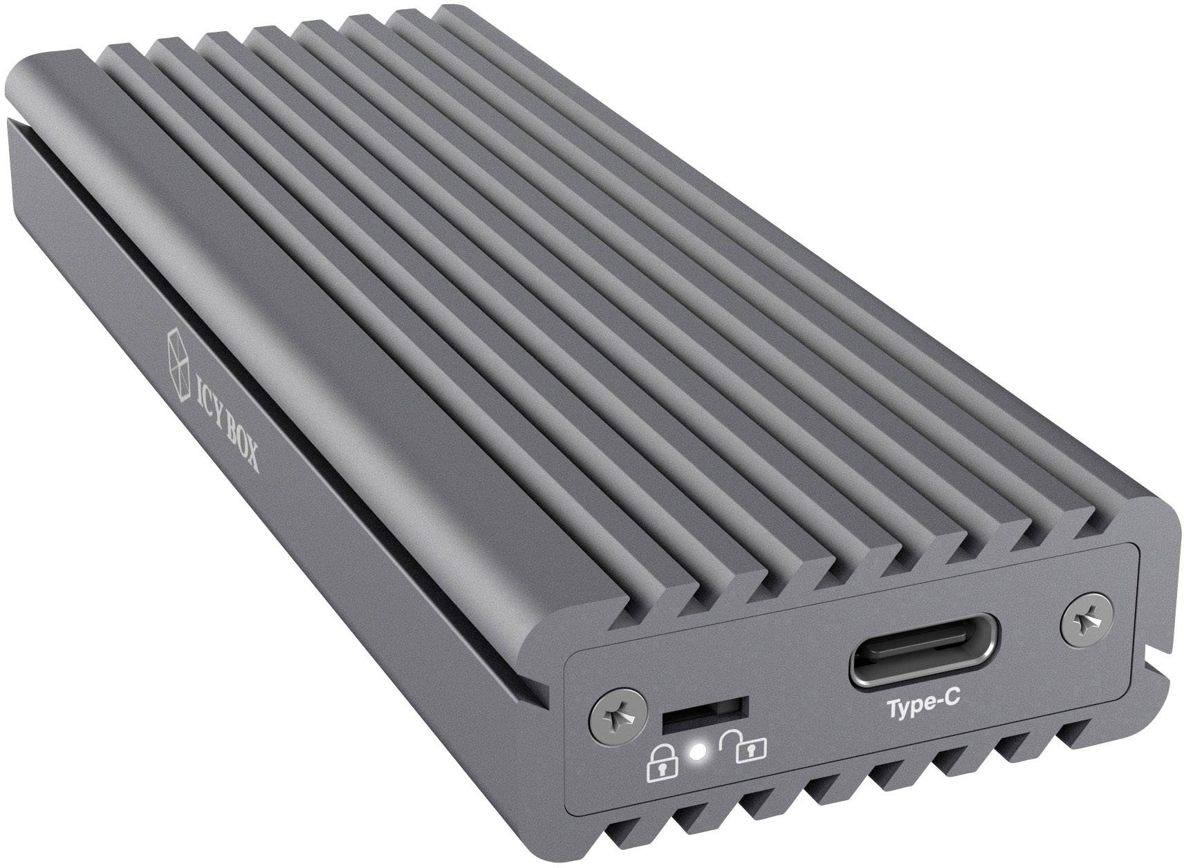 ICY BOX 60509 M.2 SSD-Gehäuse USB-C® (USB 3.2 Gen 2) 10 GBit/s M.2 PCIe NVMe 2230, 2242, 2260, 2280 60509