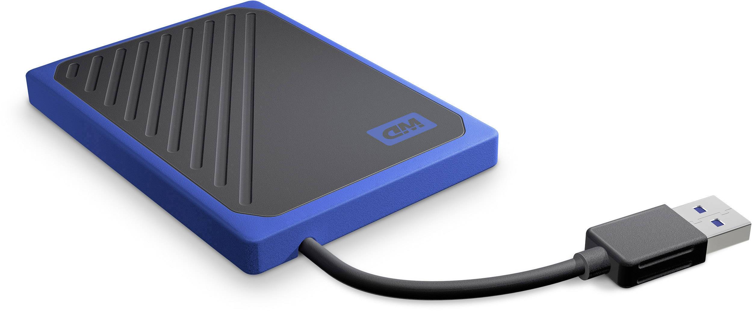 WD My Passport™ Go 1 TB Externe SSD USB-A (USB 3.2 Gen 1) Schwarz, Blau WDBMCG0010BBT-WESN