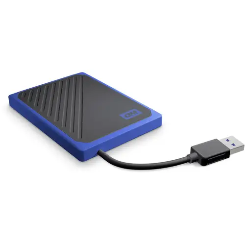 WD My Passport™ Go 500GB Externe SSD USB 3.2 Gen 1 (USB 3.0) Schwarz, Blau WDBMCG5000ABT-WESN WD My Passport™ Go 500GB Externe SSD USB 3.2 Gen 1 (USB 3.0) Schwarz, Blau WDBMCG5000ABT-WESN