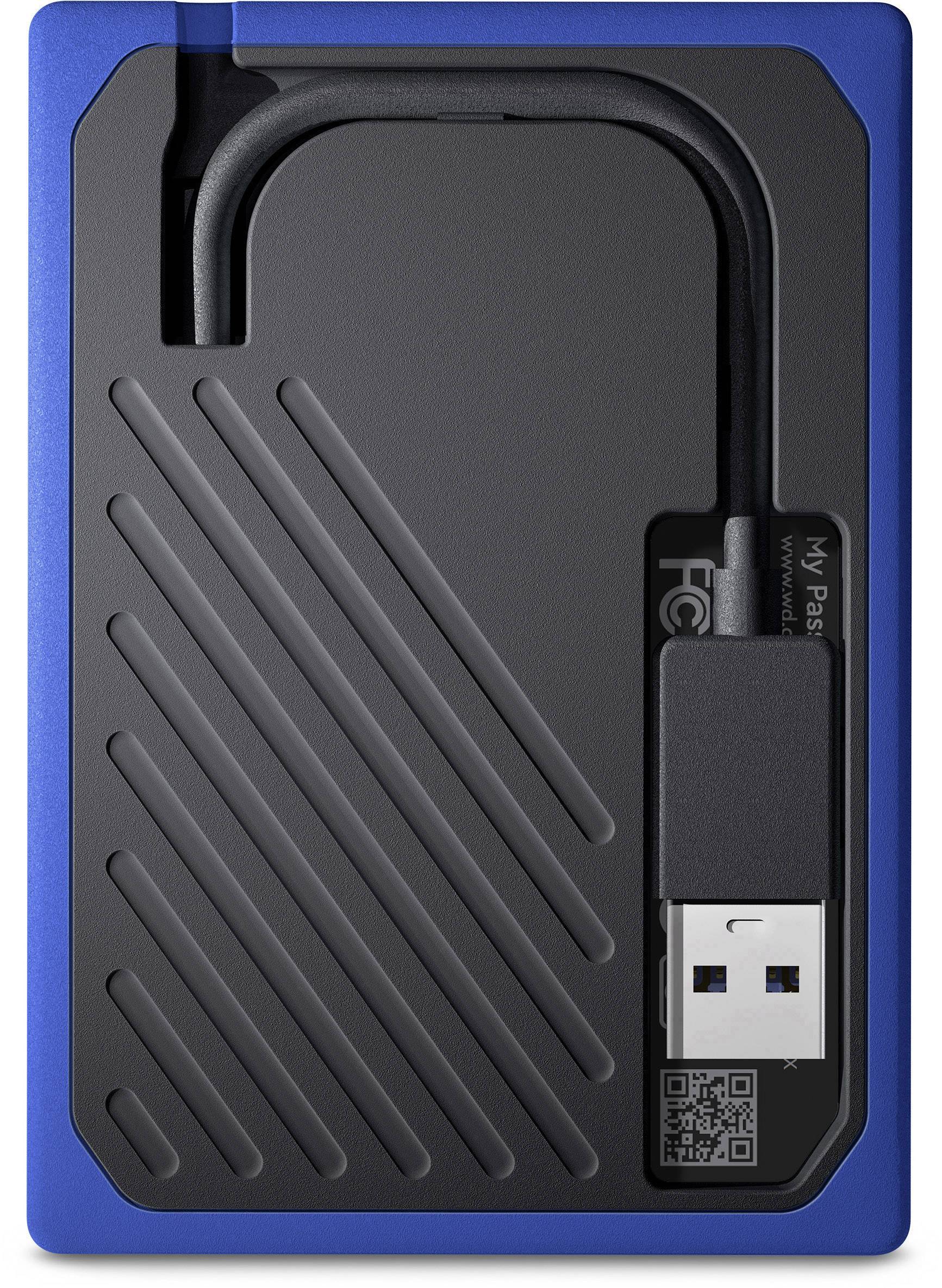 WD My Passport™ Go 1TB Externe SSD USB 3.2 Gen 1 (USB 3.0) Schwarz, Blau WDBMCG0010BBT-WESN