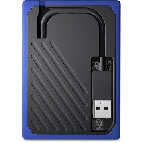 WD My Passport™ Go 500GB Externe SSD USB 3.2 Gen 1 (USB 3.0) Schwarz, Blau WDBMCG5000ABT-WESN WD My Passport™ Go 500GB Externe SSD USB 3.2 Gen 1 (USB 3.0) Schwarz, Blau WDBMCG5000ABT-WESN