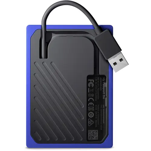 WD My Passport™ Go 500GB Externe SSD USB 3.2 Gen 1 (USB 3.0) Schwarz, Blau WDBMCG5000ABT-WESN WD My Passport™ Go 500GB Externe SSD USB 3.2 Gen 1 (USB 3.0) Schwarz, Blau WDBMCG5000ABT-WESN