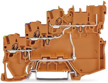 WAGO 2020-5377/102-000 Dreistock-Aktorenklemme 7mm Push-In-Klemme Orange 15St.