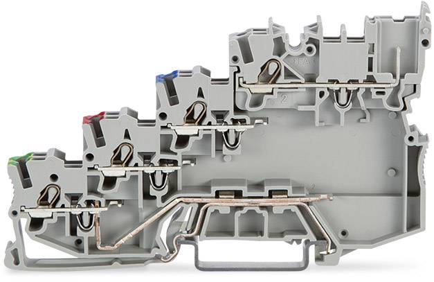 WAGO 2020-5417 Vierleiter-Initiatorenklemme 7mm Push-In-Klemme Grau 50St.