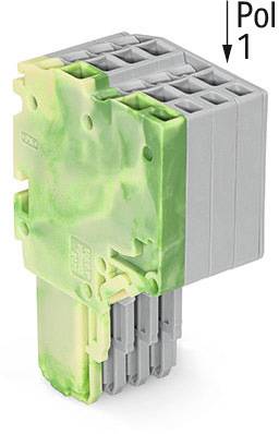 Ein grünes und graues elektrisches Steckverbindermodul mit der Aufschrift 'Pol 1'.