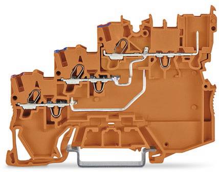 WAGO 2020-5372 Dreistock-Initiatorklemme 7mm Push-In-Klemme Orange 15St.