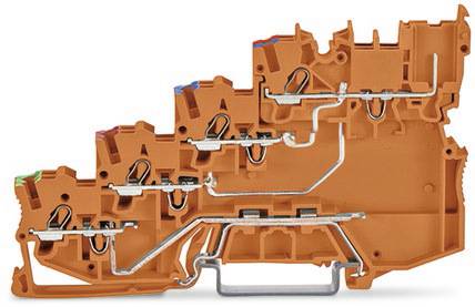 WAGO 2020-5477 Vierleiter-Initiatorenklemme 7mm Push-In-Klemme Orange 15St.