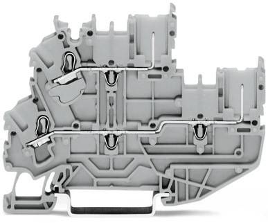 WAGO 2022-2202/999-953 Basisklemme 5.20mm Push-In-Klemme Grau 50St.