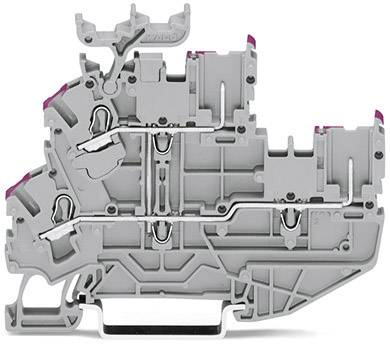 WAGO 2022-2238/999-953 Mini-Doppelstock-Basisklemme 5.20mm Push-In-Klemme Grau 50St.