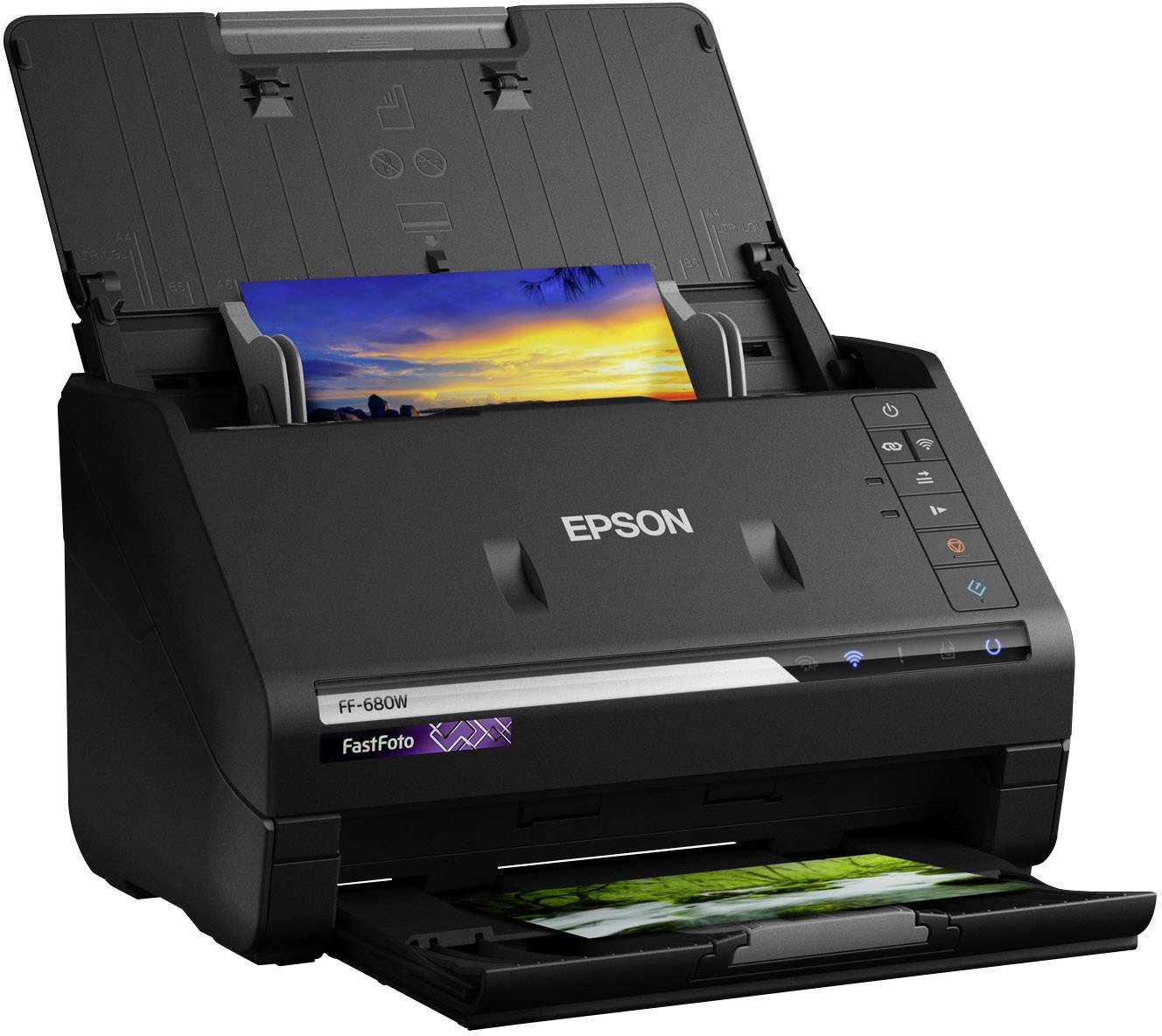 Epson FastFoto FF-680W Duplex-Dokumentenscanner A4 600 x 600 dpi 45 Seiten/min USB-A (USB 3.2 Gen 1), WLAN 802.11 b/g/n