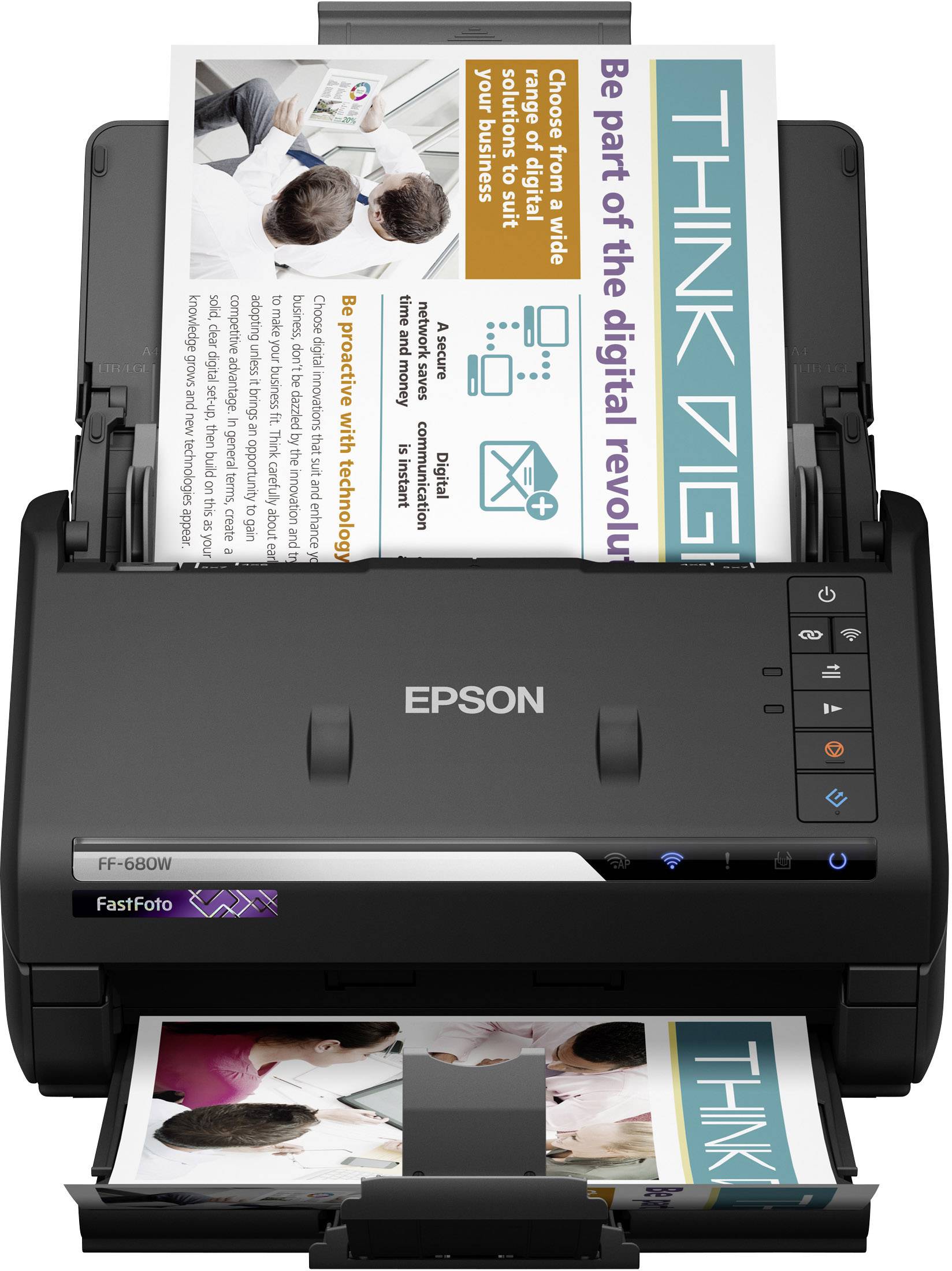 Epson FastFoto FF-680W Duplex-Dokumentenscanner A4 600 x 600 dpi 45 Seiten/min USB 3.2 Gen 1 (USB 3.0), WLAN 802.11 b/g/n
