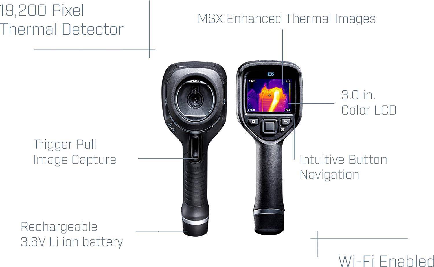 FLIR E6xt Wärmebildkamera -20 bis +550 °C 240 x 180 Pixel 9 Hz MSX®, WiFi