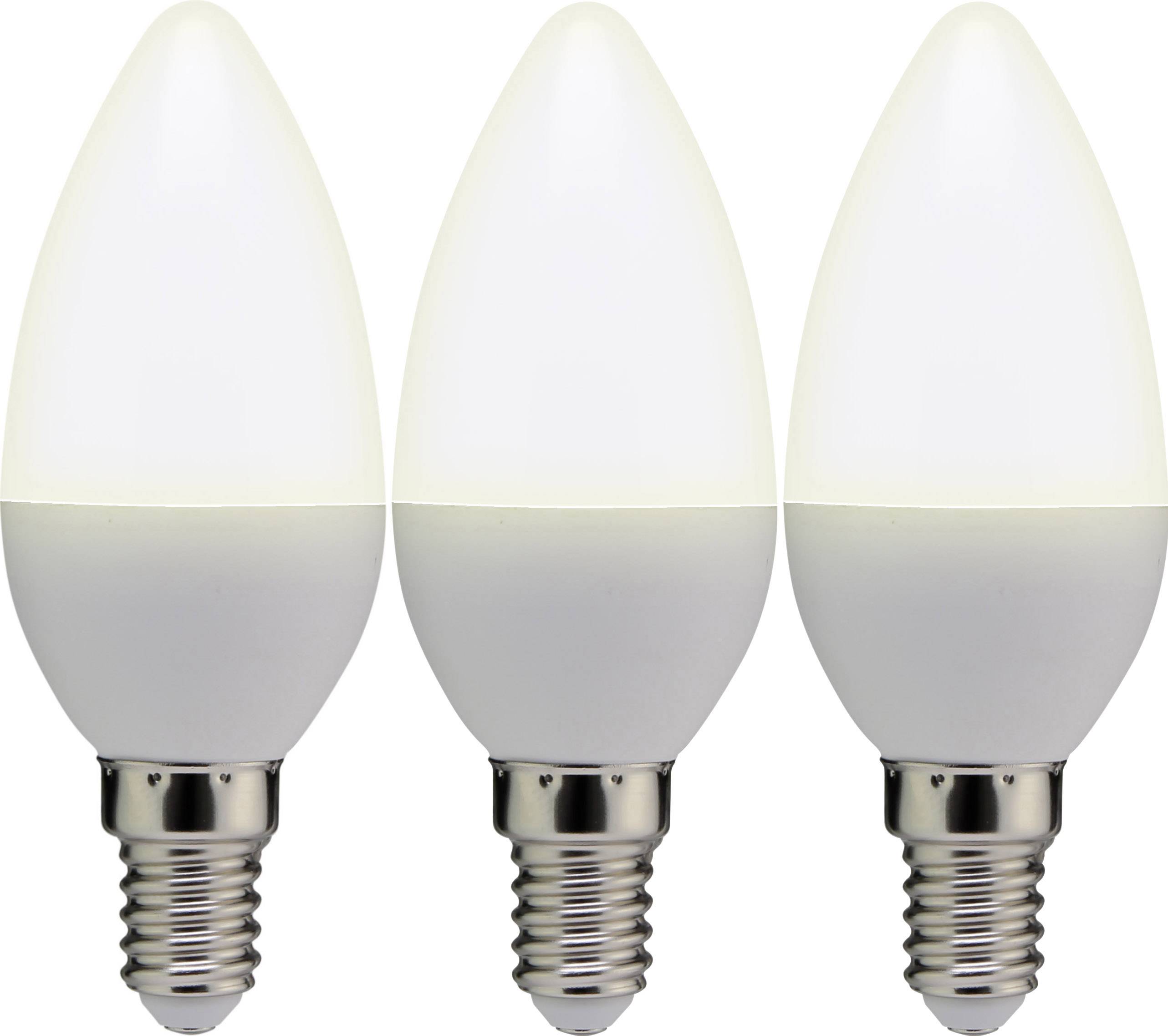 Basetech LED E14 Kerzenform 3.5W = 25W Warmweiß (Ø x L) 37mm x 100mm 3St.