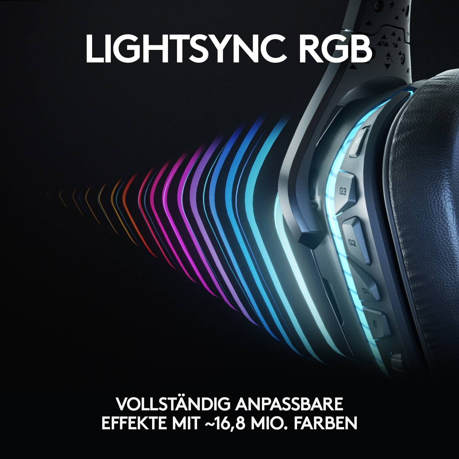 Logitech Gaming G635 Over Ear Headset kabelgebunden 7.1 Surround Schwarz, RGB Lautstärkeregelung, Mikrofon-Stummschaltung, Vibrationsfunktion Gamin