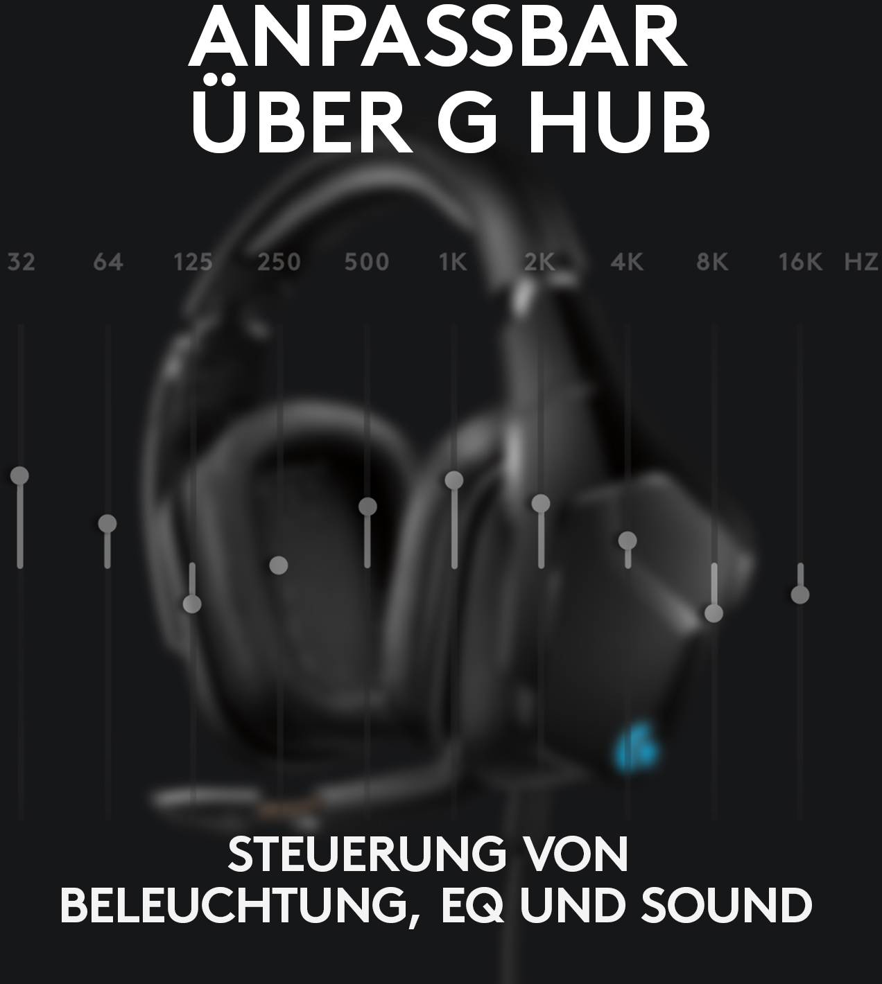 Logitech Gaming G635 Over Ear Headset kabelgebunden 7.1 Surround Schwarz, RGB Lautstärkeregelung, Mikrofon-Stummschaltung, Vibrationsfunktion Gamin