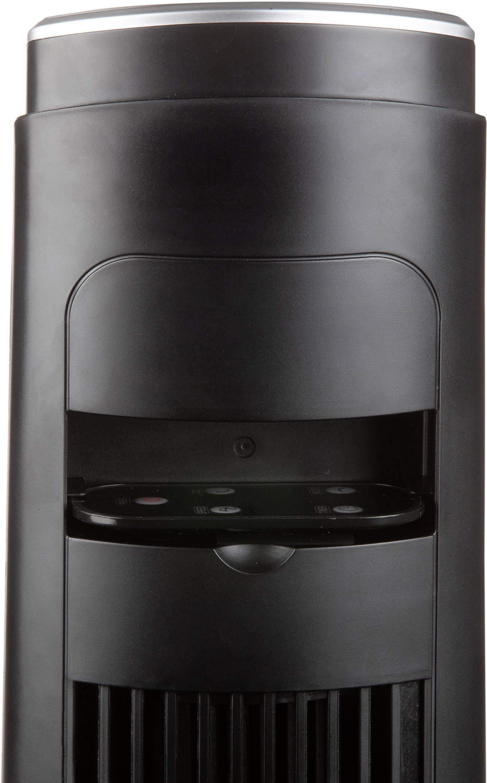 DOMO DO8127 Turmventilator 45 W Schwarz/Silber Oszillierend, mit Fernbedienung, Schwenkbar, Timer