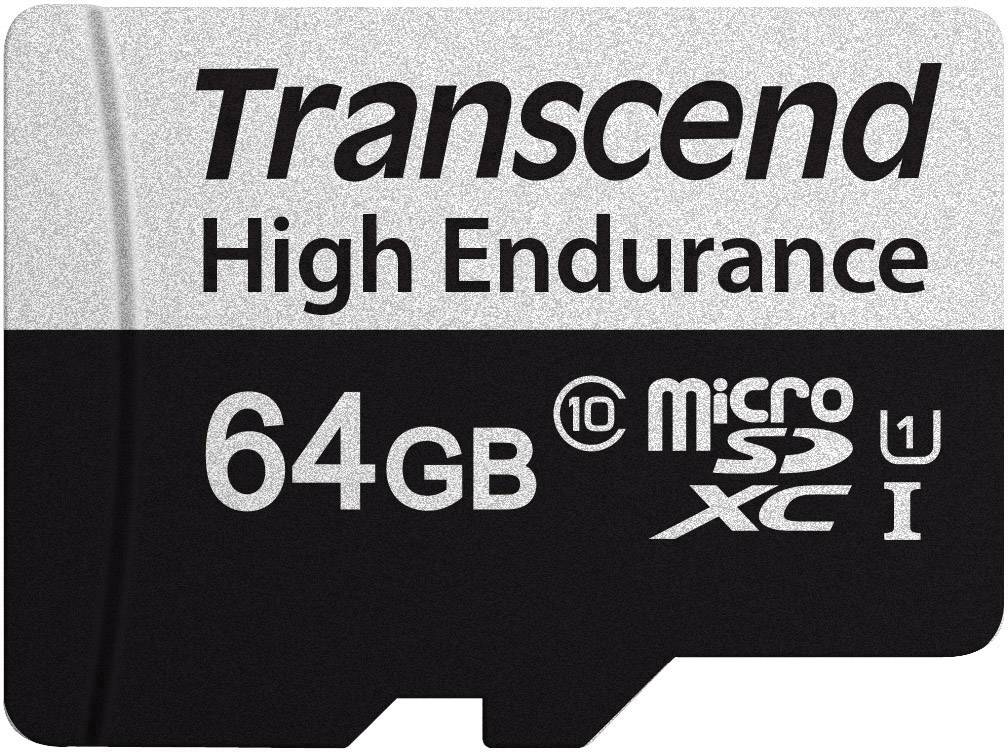 Transcend High Endurance 350V microSDXC-Karte Class 10, UHS-I inkl. SD-Adapter