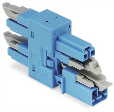 WAGO 890-1904 Verteilerblock 3 fach 890 Gesamtpolzahl: 2 16A Blau 50St.