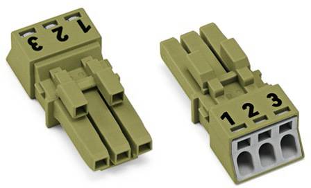 WAGO 890-263/073-000 Netz-Steckverbinder 890 Buchse Gesamtpolzahl: 3 16A Hellgrün 50St.