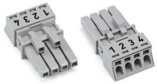 WAGO 890-244/062-000 Netz-Steckverbinder 890 Buchse Gesamtpolzahl: 4 16A Grau 50St.
